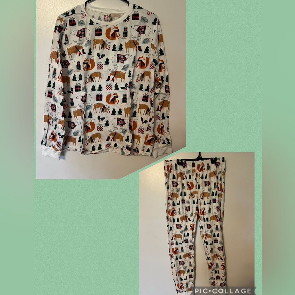 PJ Place Adult Christmas Animal Pajamas